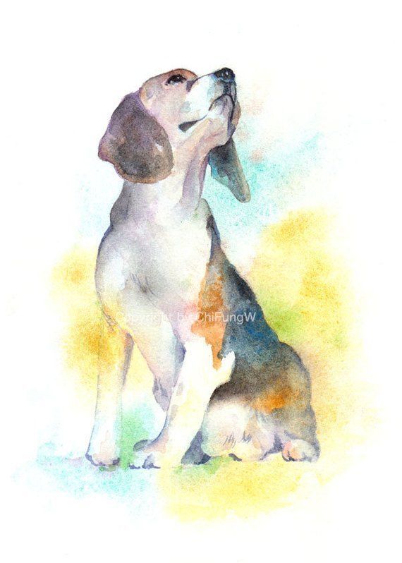 Dog Dog Print Animal Print Giclee Art Watercolor Watercolor