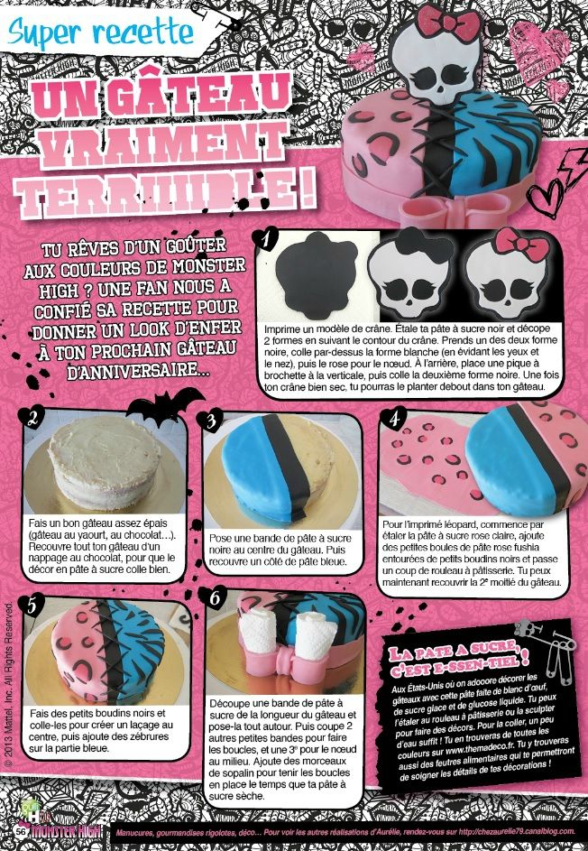gateau monster high