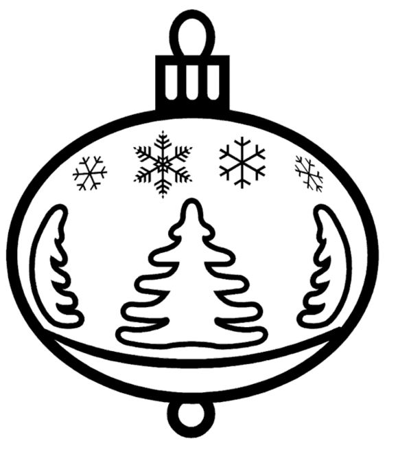 christmas coloring page ornament | Christmas ornament coloring page