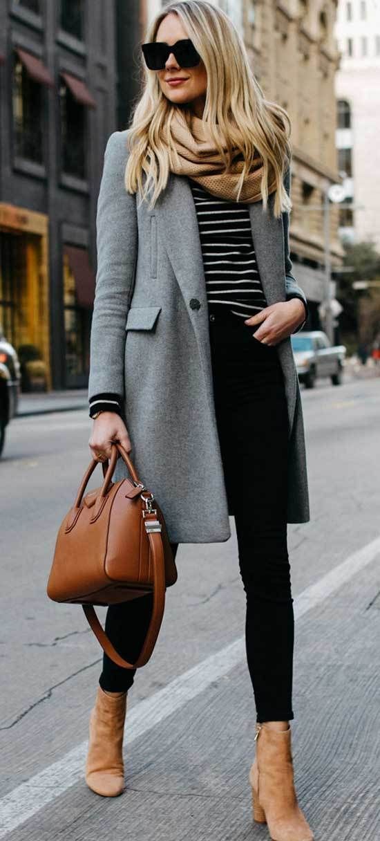 Winter and Fall Work Outfit with Black Pants Winter and Fall Work Outfit with Black Pants