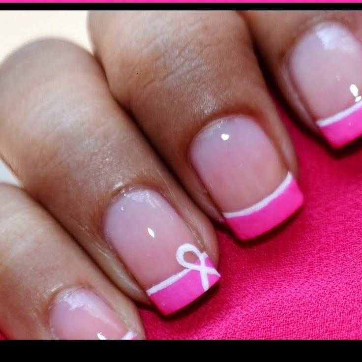 136 Best Pink Ribbon Images On Pinterest T Cancer Nails T Cancer Nails Art Designs Awareness Ribbon Nail Polish Tutorial No Decals Or Stickers