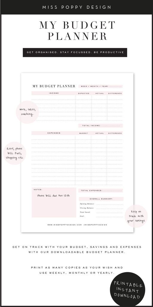 personal budget planning