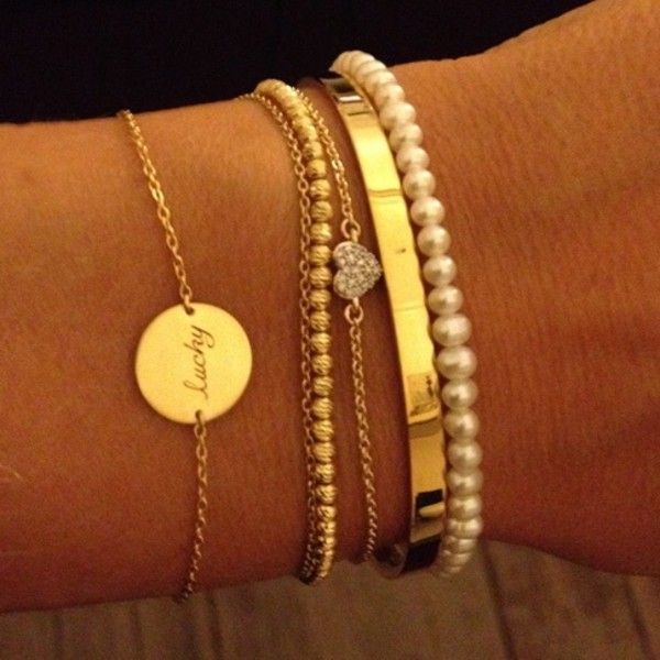 31 Best アクセサリー Images On Pinterest Charm Bracelets Bangle Love The Stacked Bracelets