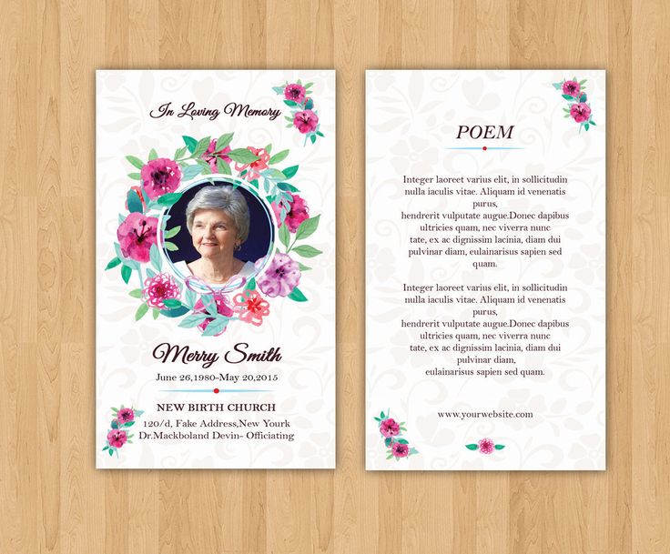 Funeral Prayer Card Template | Editable MS Word & Photoshop Template | Instant Download | Fp-255 http://etsy.me/2npr6lU #prayer #card
