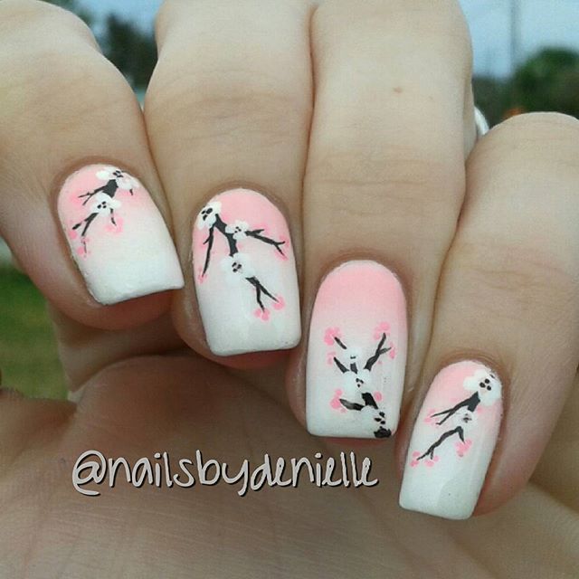 Cherry Blossom Nail Art Inspired Nails Makeup And Cherry Blossom Nail Art Inspired Nails Makeup And Fashion In 2018 Pinterest