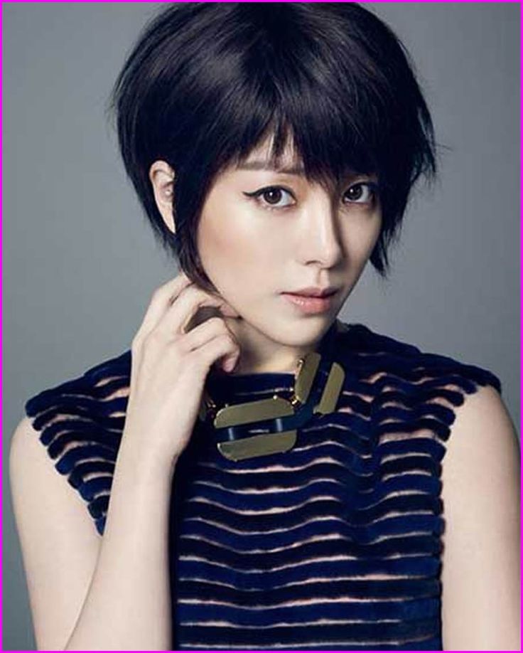 Asian group wet short hair