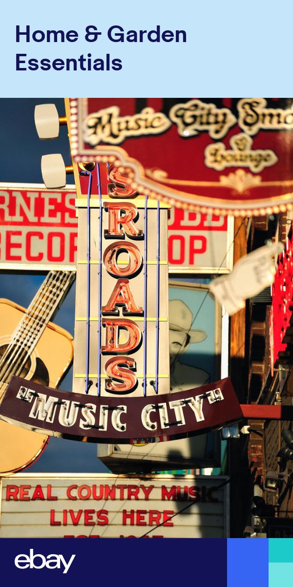 Music City Nashville Country Music Retro Signs Photo Art Print Poster 12x18 | Music city ...