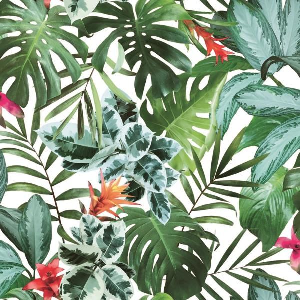 Roommates Tropical Zoo Peel And Stick Wallpaper Walmart Com Peel And Stick Wallpaper Room Visualizer Wall Coverings