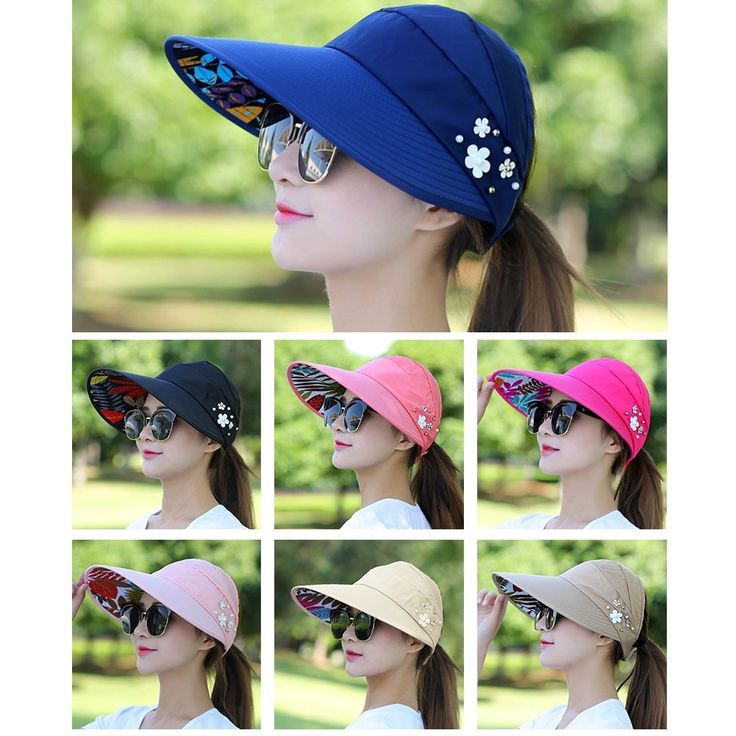 1Pc Outdoor Foldable Sun Hat Ultraviolet Proof Sun Block Cap UV Protection Hats