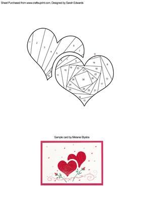 two hearts iris folding pattern iris folding cards pinterest