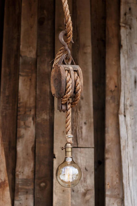 The Set Sail Pendant Light Rustic Wooden Barn Pulley Lamp Industrial Hanging Lighting Ceiling Rope Fixture Edison Bulb Lamps - Rustic Pendant Lighting Plug In The Set Sail Pendant Light Rustic Wooden Barn Pulley Lamp Industrial Hanging Lighting Ceiling Rope Fixture Edison Bulb Lamps - Rustic Pendant Lighting Plug In