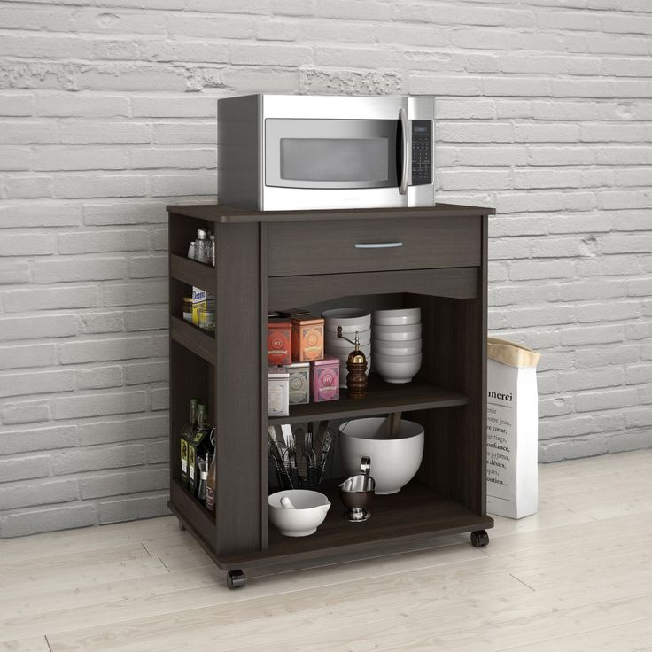 15 Best Kitchen Cart Images On Pinterest Carts Chicago Nexera 497 1 Drawer Mobile Microwave Cart Ebony