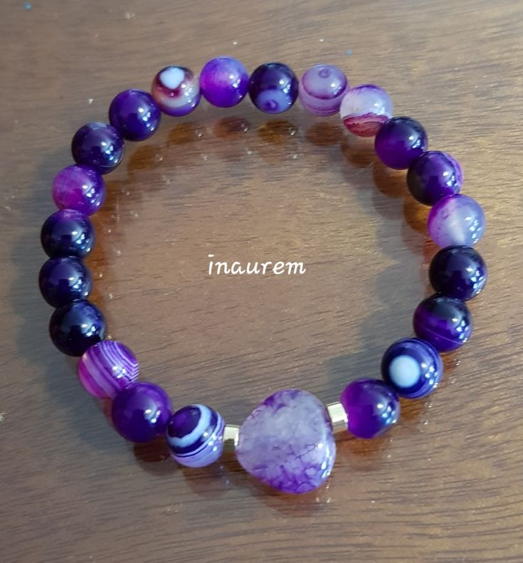 Pulsera De Perlas De Fluorita Morada De Ágata Verde Azul Pulsera De Perlas De Fluorita Morada De Ágata Verde Azul