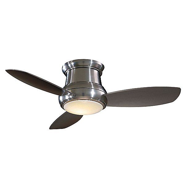 Minka Aire Concept Ii 52 Inch Flushmount Ceiling Fan Finish Brushed Nickel Blade Color With Light Hugger Modern Ceiling Fan With Light, Hamilton Beach Ceiling Fan Remote Not Working