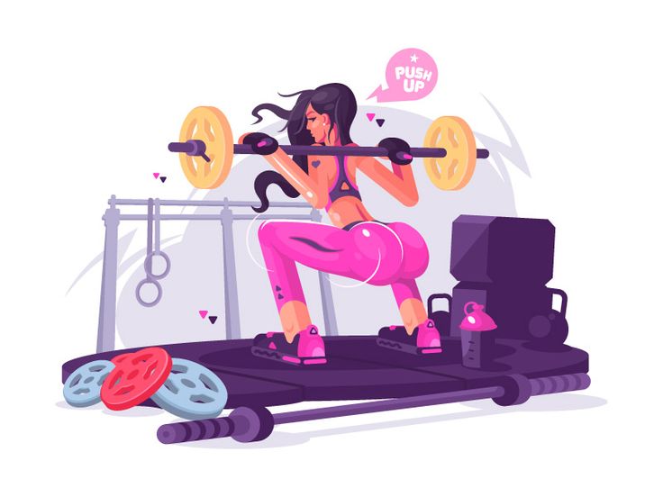 Открытка для спортивной девушки