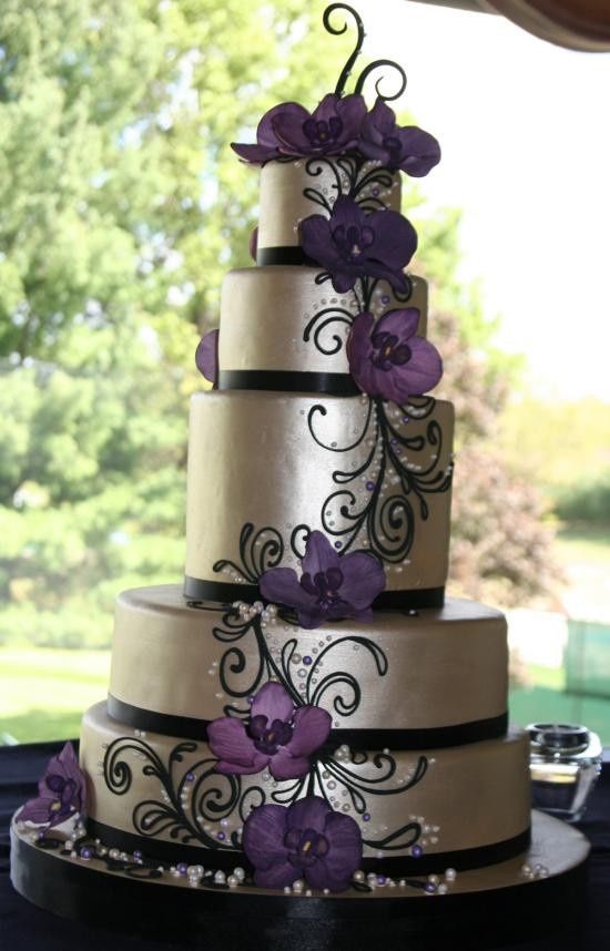 Black And Purple Wedding Cakes Black And Purple Wedding Cakes