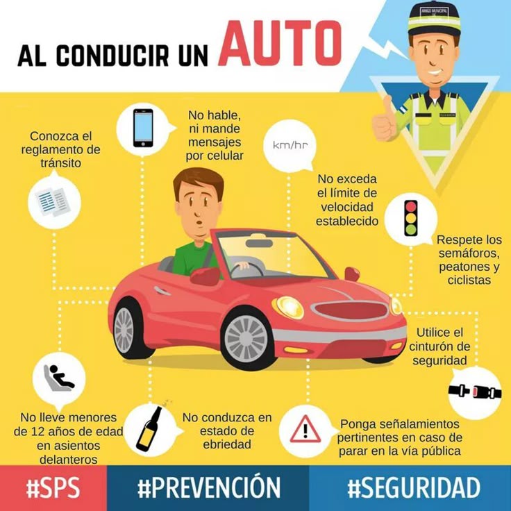 Al conducir un auto Prevención accidentes Consejos de seguridad