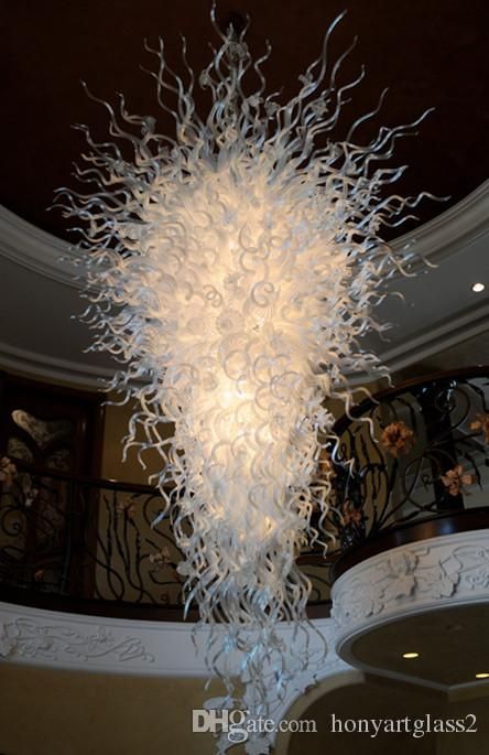 luxury villa stair chandelier 100 mouth blown led light jb