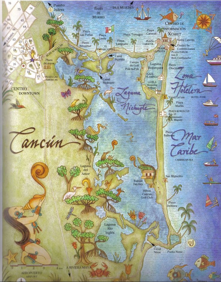 map of cancun mexico related links