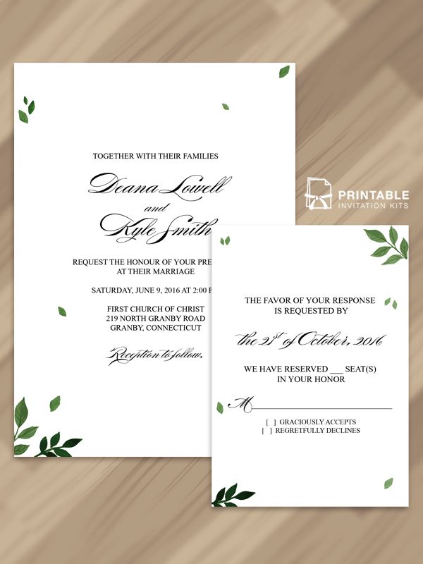 free printable wedding invitation templates download