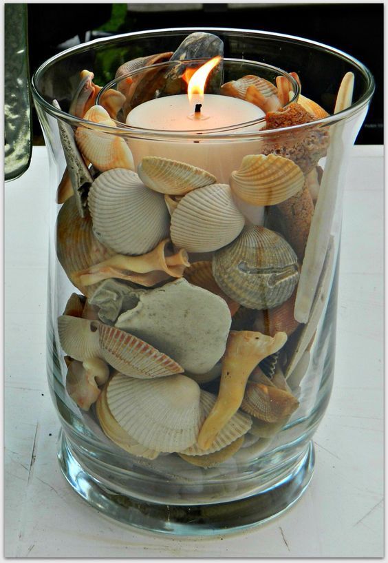 Déco bord de mer avec Bougie dans un vase! 15 idées faciles à réaliser... D...