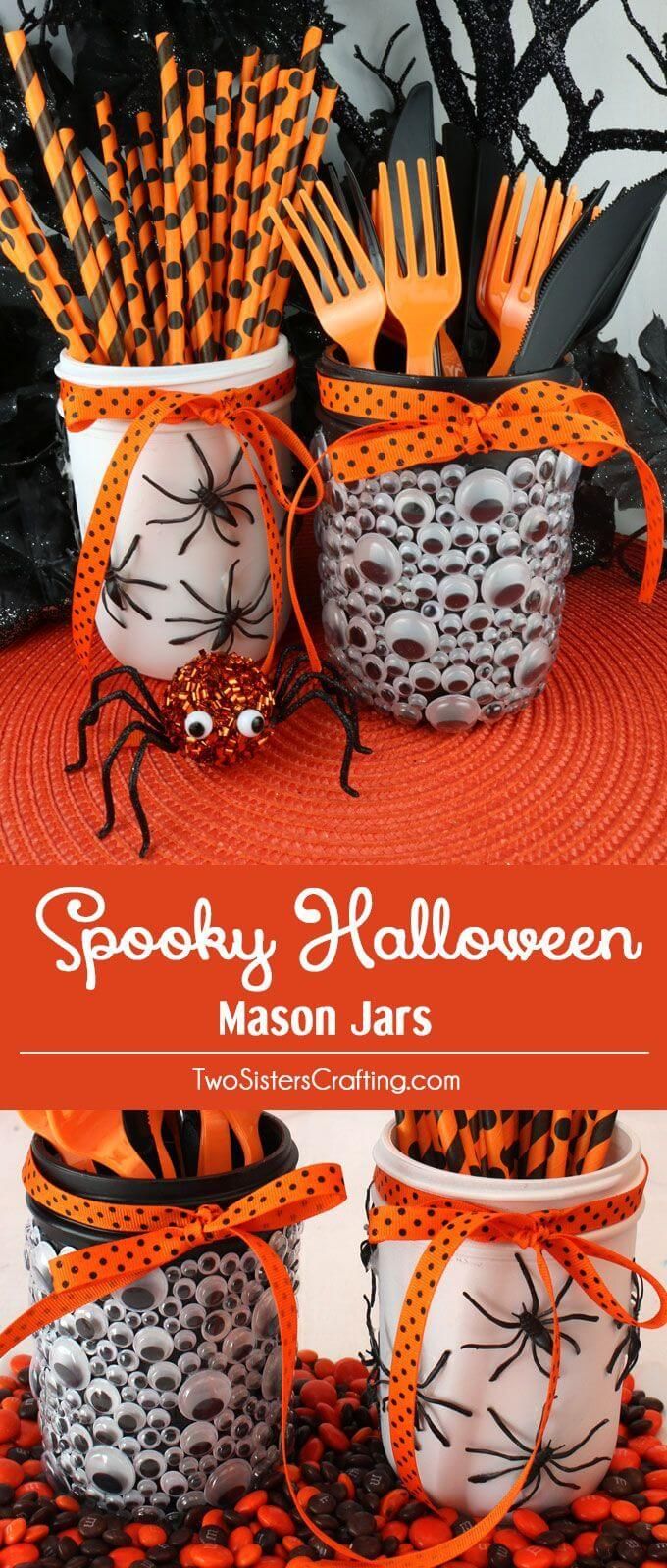 30 kreative DIY Einmachglas Halloween Crafts, um Ihren Herbst Dekor zu würzen ...