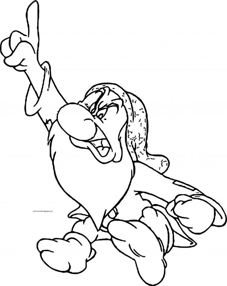 Snow White Disney Grumpy Coloring Page 07 Wecoloringpagecom 36749
