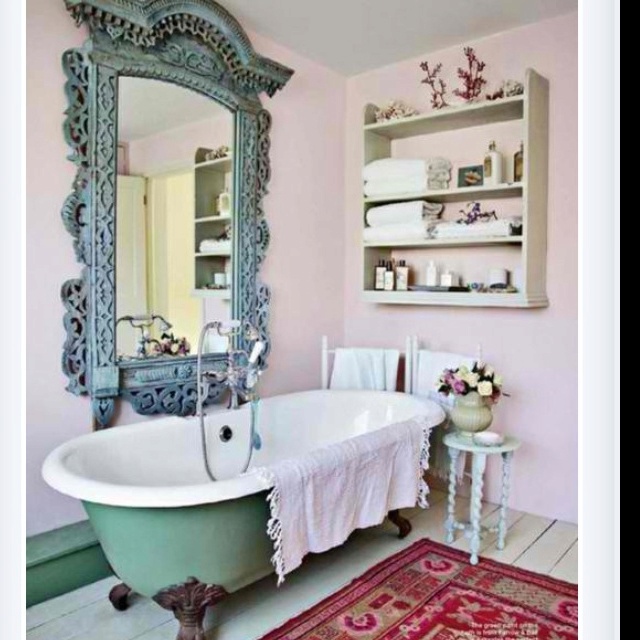 32 Best Old Fashion Bathrooms Images On Pinterest Such A Sweet Old Fashion Bathroom And The Mirror Is Amazing