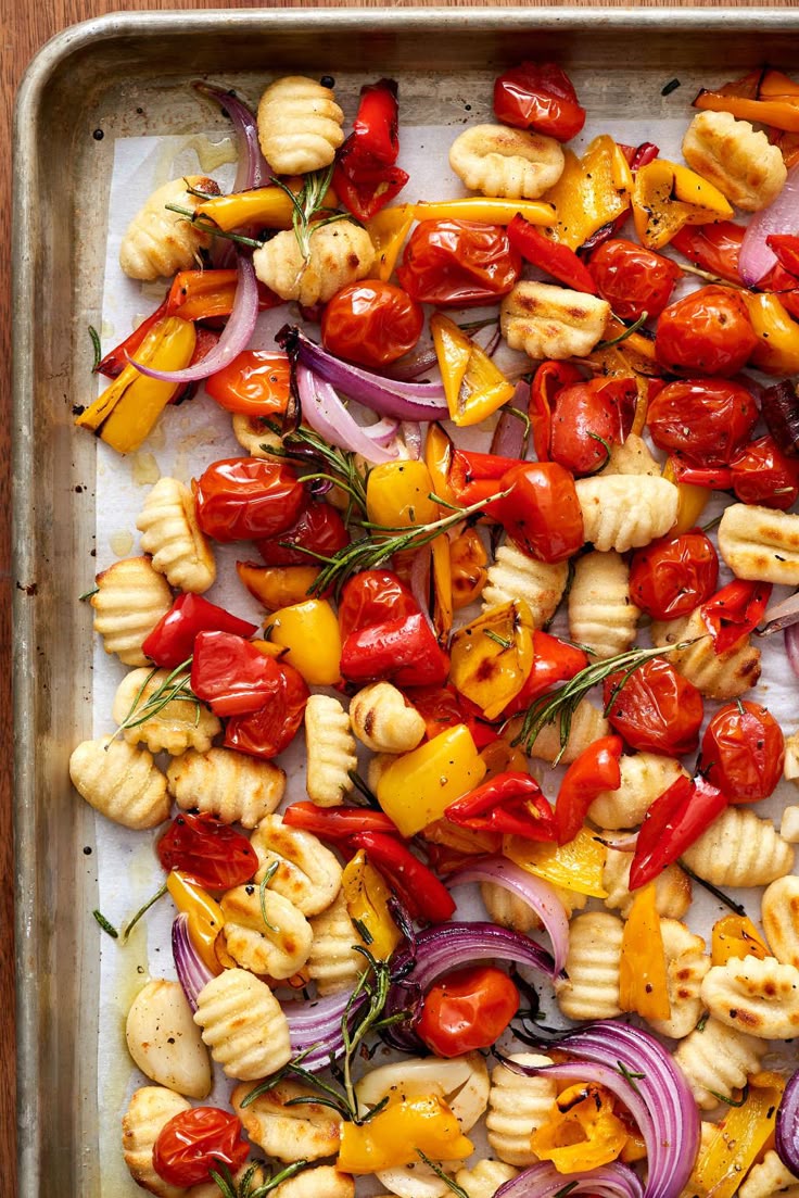 Crispy Sheet Pan Gnocchi and Veggies