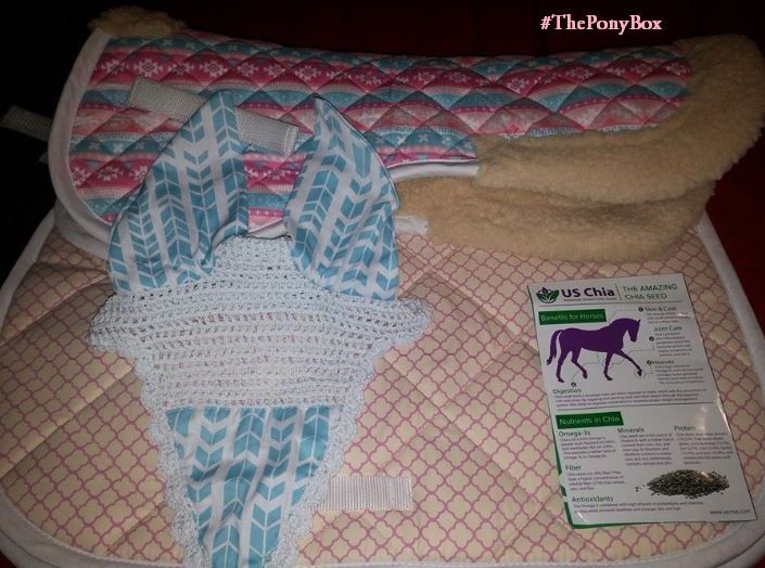 Amanda L.;s box included a blue arrow aztec half pad, an ap Amanda L.;s box included a blue arrow aztec half pad, an ap