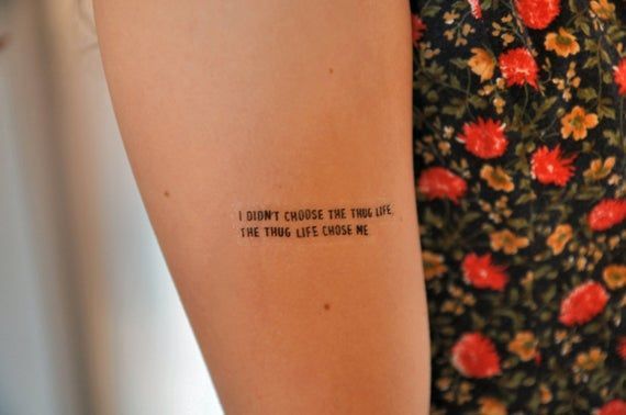 Thug Life Quote Temporary Tattoo I Didn T Choose The Thug Life The Thug Life Chose Me G Thug Life Quotes Thug Life Gang Tattoos Thug Life Quote Temporary Tattoo I Didn T Choose The Thug Life The Thug Life Chose Me G Thug Life Quotes Thug Life Gang Tattoos