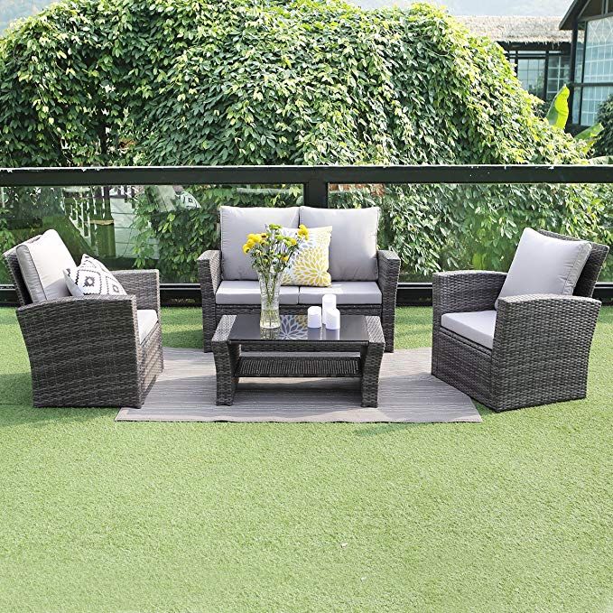 Wisteria Lane Outdoor Patio Furniture Set 5 Piece Sectional Sofa Couch Wicker Rattan C Sets Sectional Sofa Couch Wicker Rattan, Wisteria Lane Outdoor Patio Furniture Set