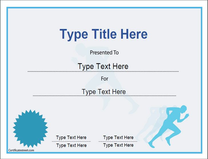 running certificate templates