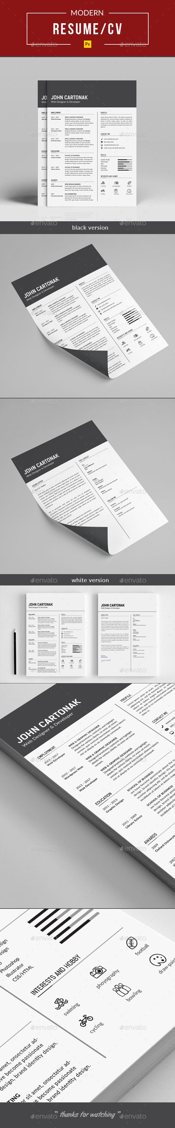 #Resume - #Resumes Stationery Download here: https://graphicriver.net/item/resume/20330582?ref=alena994