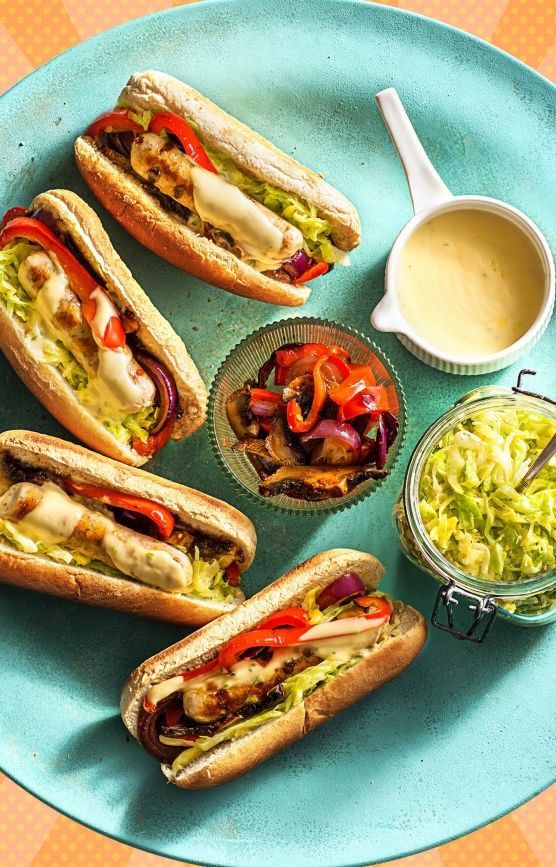 306 best soul food rezepte die gut tun a images on pinterest rezept vegetarische bratwurst in hot dogs mit portobello pilzen chili kase soa e und coleslaw