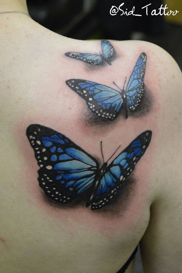 35 best Blue Monarch Butterfly 3d Tattoo images on Pinterest ...