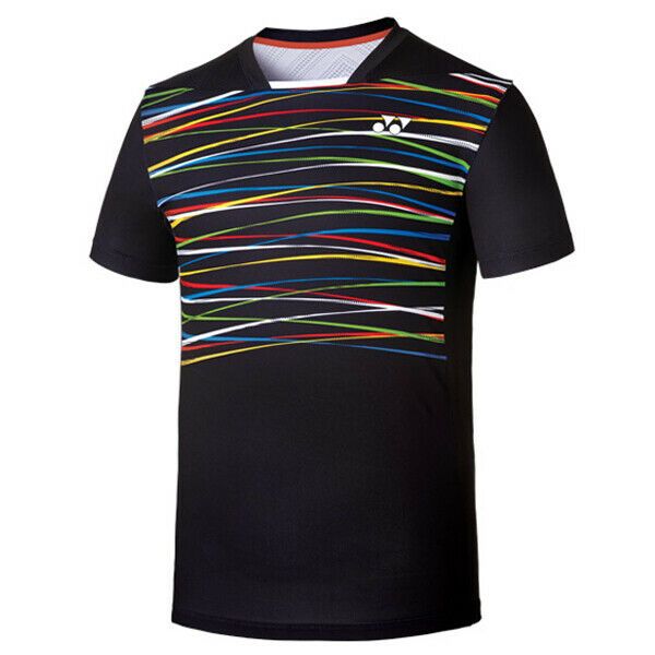 Yonex 19 S S Men S Badminton Round T Shirts Racquet Racket Black Nwt 91ts025m Yonex Badminton Outfits Tennis Clothes Tennis Dress