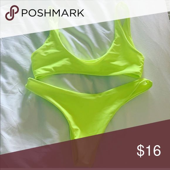 Zaful bikini neon green New, without tags Neon green zaful bikini, super cute, s...