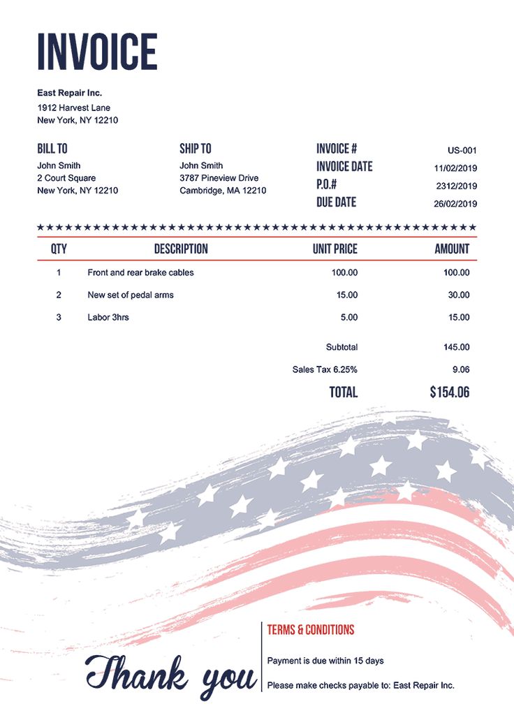 Invoice Template Us Us Flag Invoice template word, Free receipt Invoice Template Us Us Flag Invoice template word, Free receipt