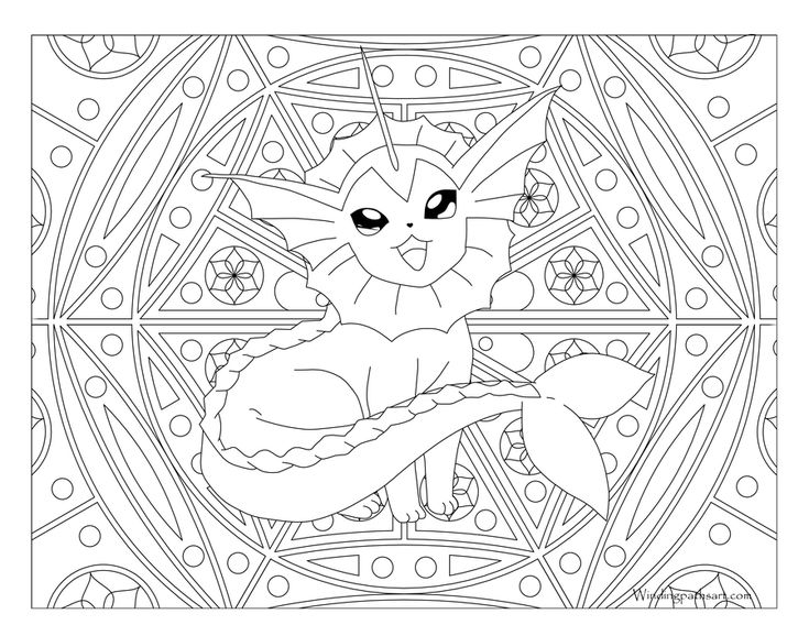 134 Vaporeon Pokemon Coloring Page Pokemon coloring sheets Pokemon