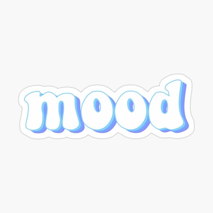 mood groovy blue quote sticker by pastel paletted blue