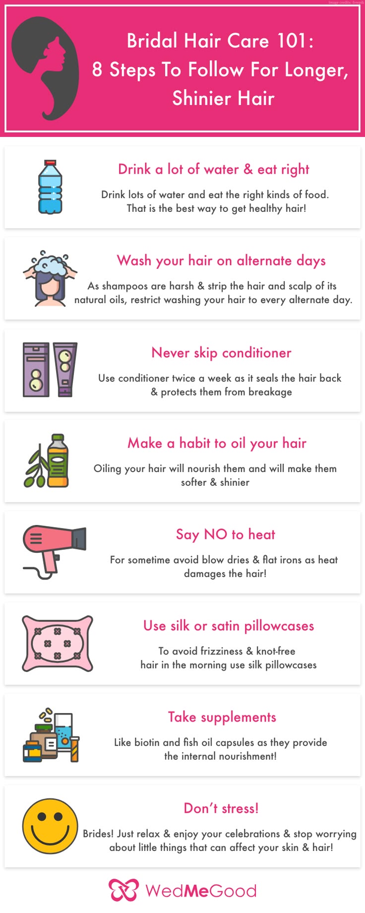 Bridal Hair Care 101: 8 Steps To Follow For Longer, Shinier Hair! See more on we...