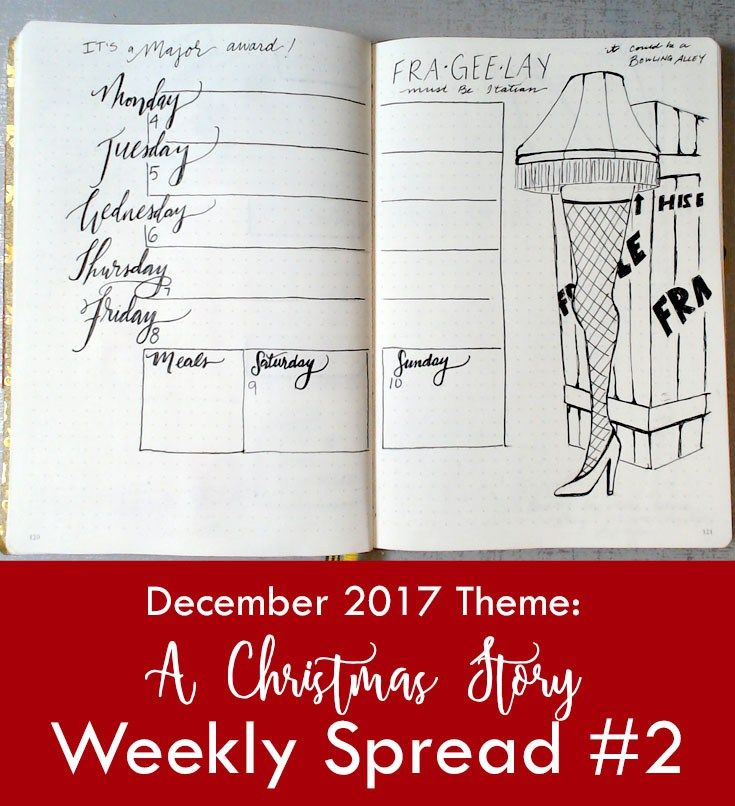 december week 2 fragile journal pinterest bullet journals a christmas story december bullet journal theme plan the planner fragile leg lamp weekly spread