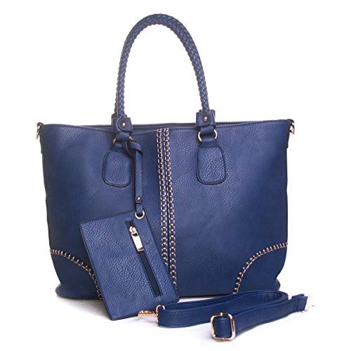 Ststory Usa Trendy And Stylish Faux Leather Tote Bag With Removable Wristlet Shoulder Strap For Women Blu Luxury Men Cross - Blue Leather Tote Bag Usa Ststory Usa Trendy And Stylish Faux Leather Tote Bag With Removable Wristlet Shoulder Strap For Women Blu Luxury Men Cross - Blue Leather Tote Bag Usa
