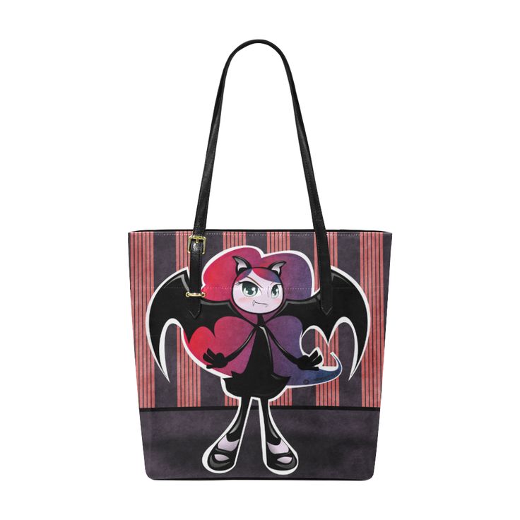 Cute lil Vampire - Pink Euramerican Tote Bag/Small (Model 1655) Check out other ...