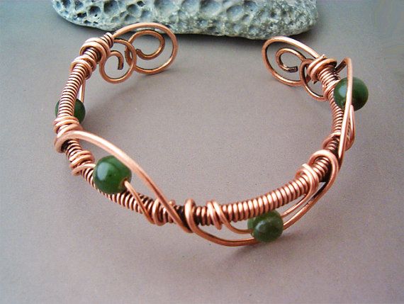 Bracelet Wire Wred Copper Jewelry Handmade Hammered Bracelet Wire Wred Copper Jewelry Handmade Hammered Wrap And Bead Pinterest