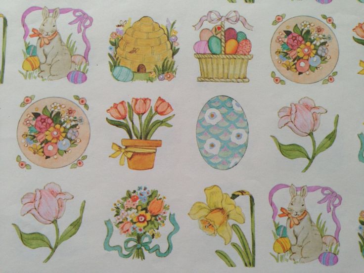 Vintage Gift Wrapping Paper Happy Easter Paper Traditional | Etsy