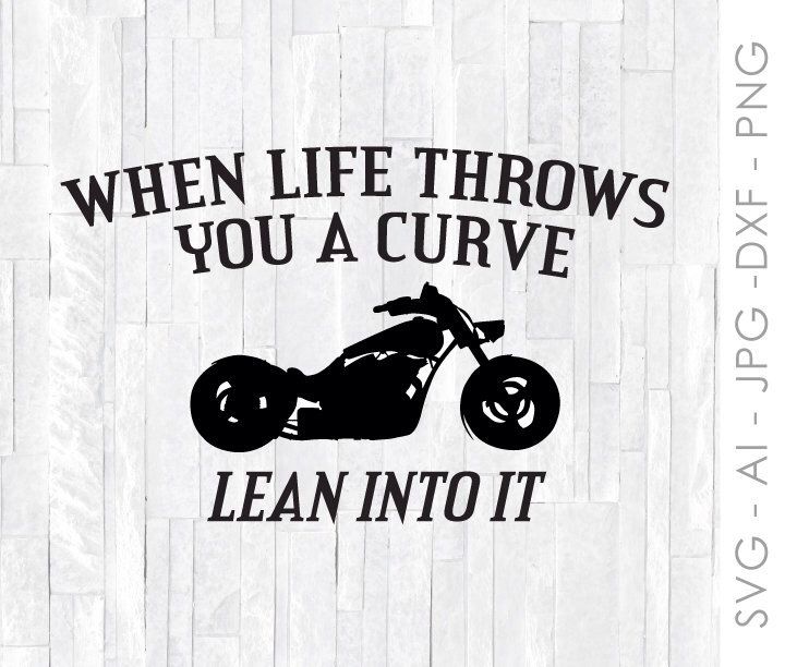 Motorcycle Svg For Cricut Silhouette Clipart Quote Life Etsy Digital Graphic Design Clip Art Printable Wall Art