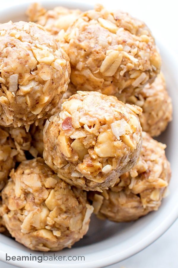 256 best riegel images on pinterest low carb cake and healthy snacks no bake peanut butter coconut bites vegan gluten free