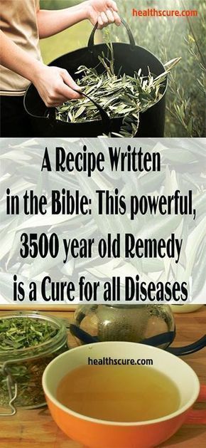 A Recipe Written in the Bible: This Powerful, 3500 Year old Remedy is a Cure for...